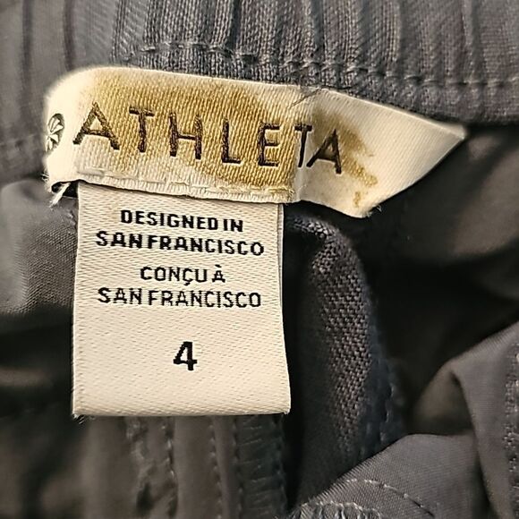 Athleta Voyager Linen Short, Size 4, Granite Blue, NWT - Picture 7 of 10